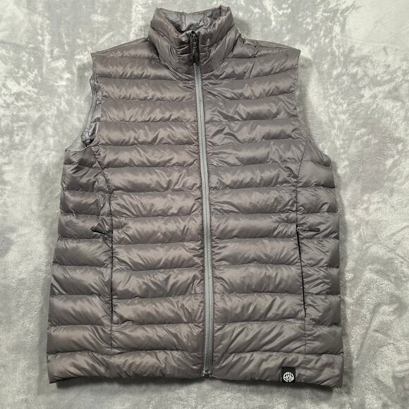 REI Coop Vest Medium Grey Down Fill Puffer Outdoor Hiking Lightweight Packable - Picture 1 of 10